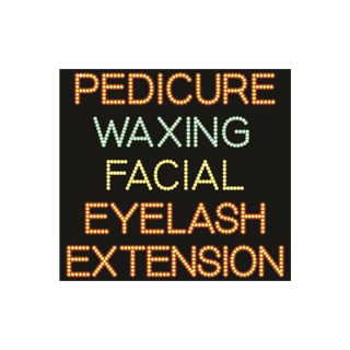 Cre8tion LED signs Pedicure Waxing Facial Eyelash Extension, P0602, 23097 BB
